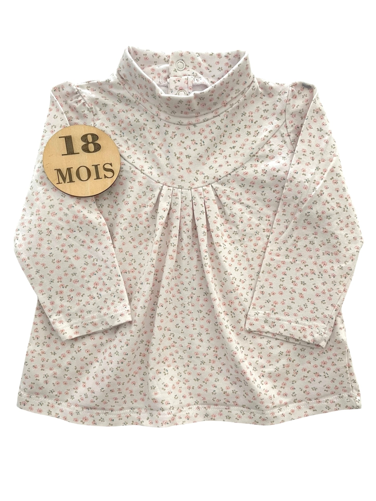Sous pull blanc fleuri, TEX