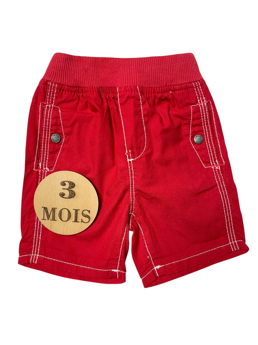 Short en toile, rouge, Obaïbi