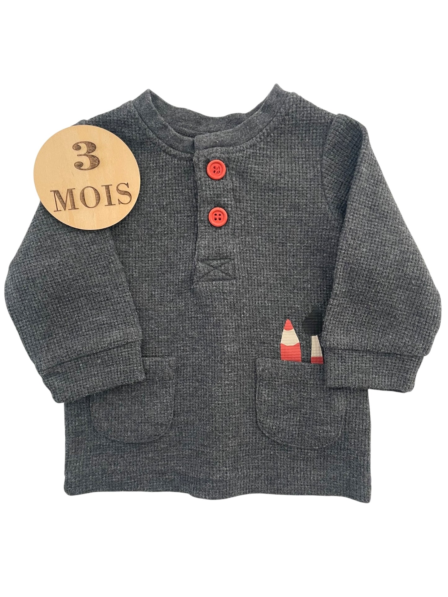 Tee-shirt tissus épais, gris