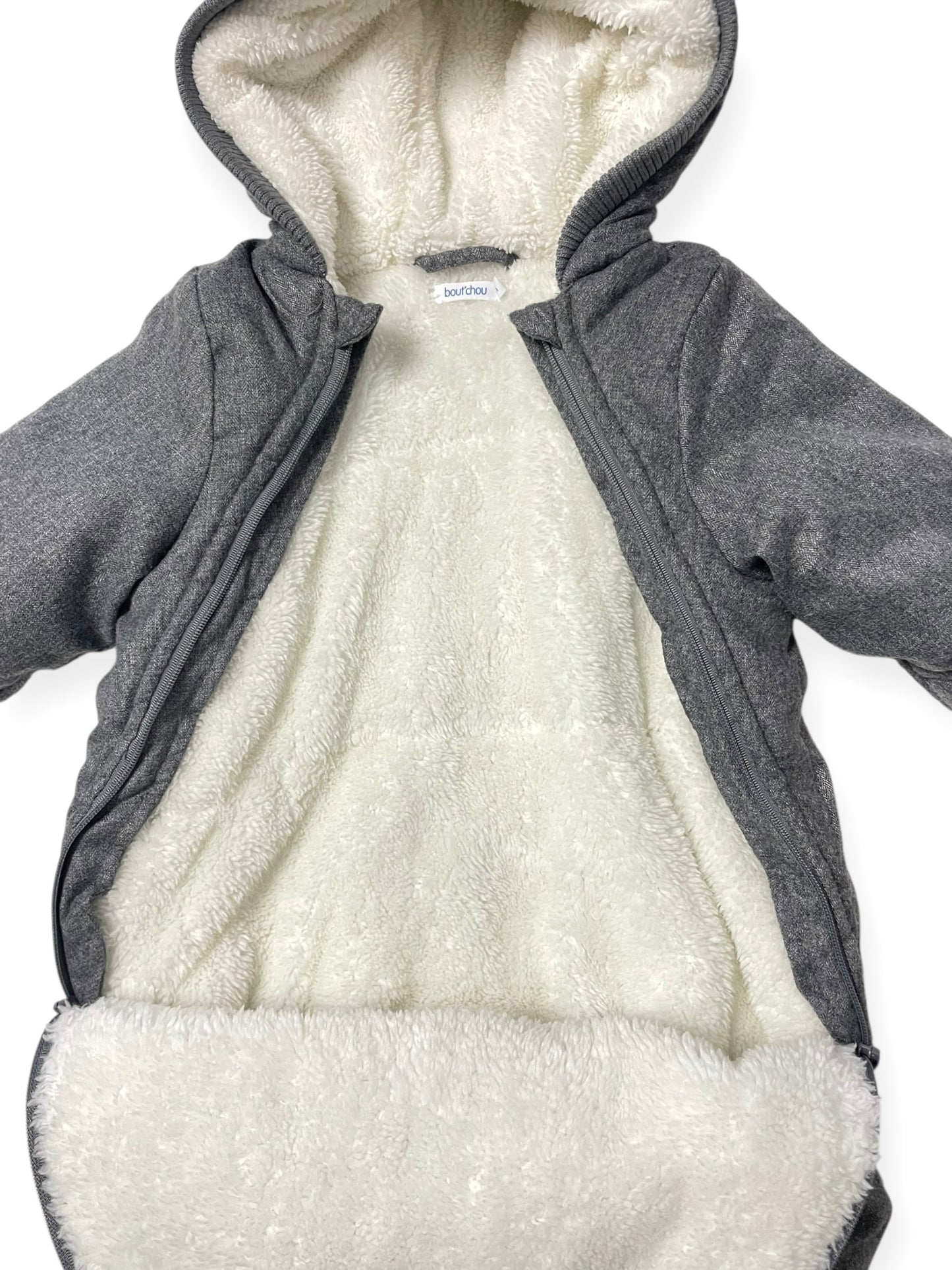 Combipilote fourrée polaire, grise, Bout’chou