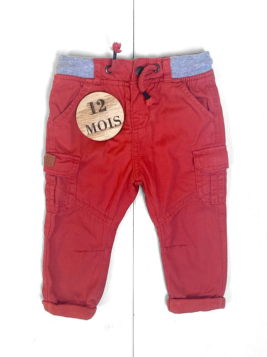 Pantalon en toile, rouge, Gémo