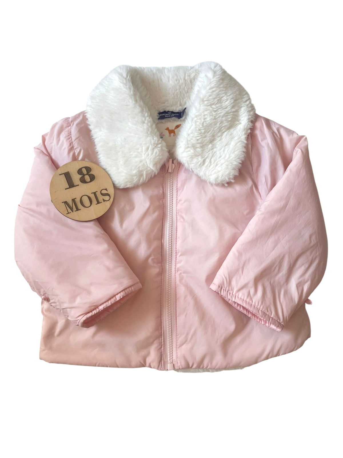 Blouson fin, rose, doublé fausse fourrure, Sergent Major