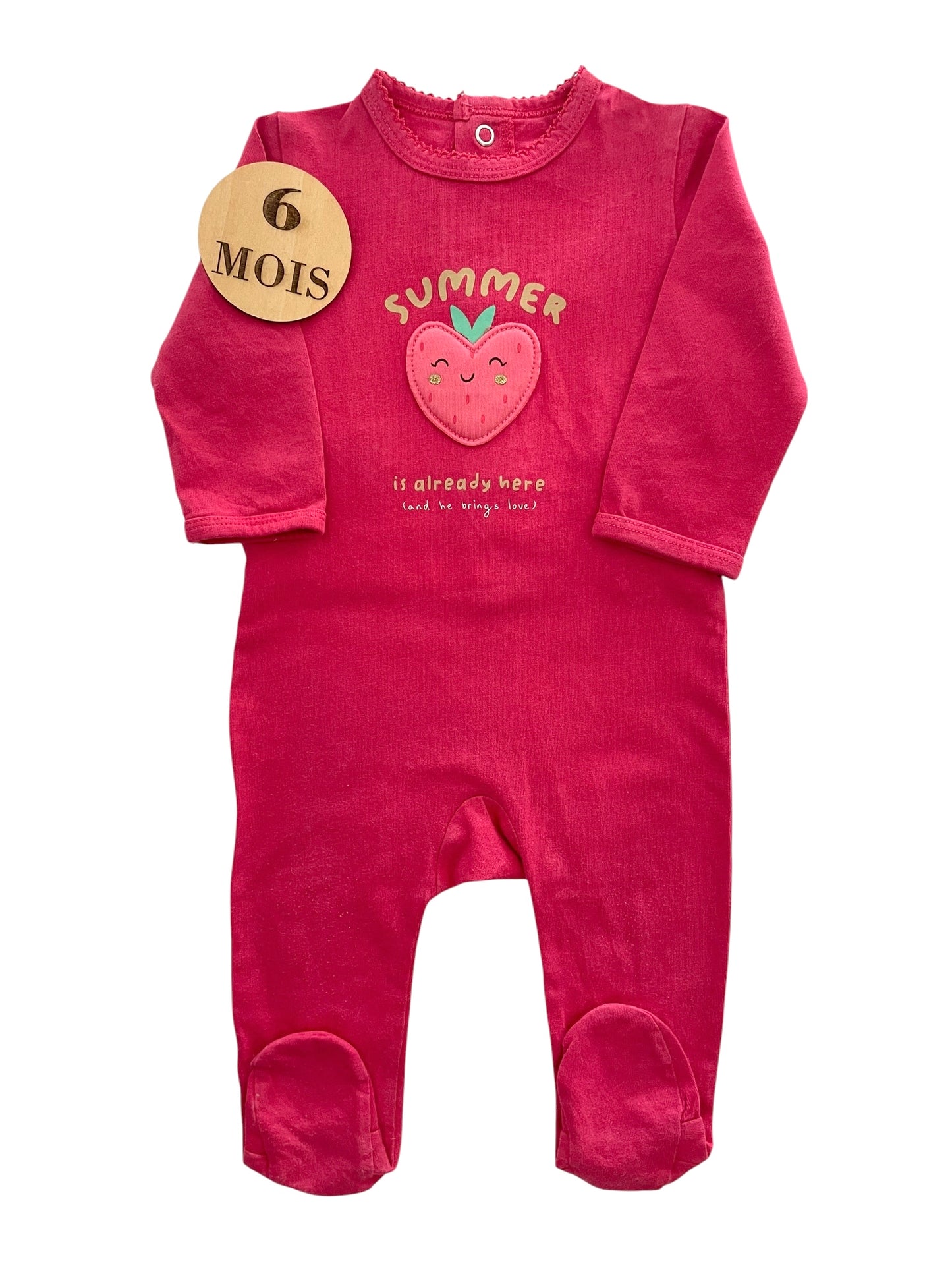 Pyjama coton, fuchsia, Kiabi