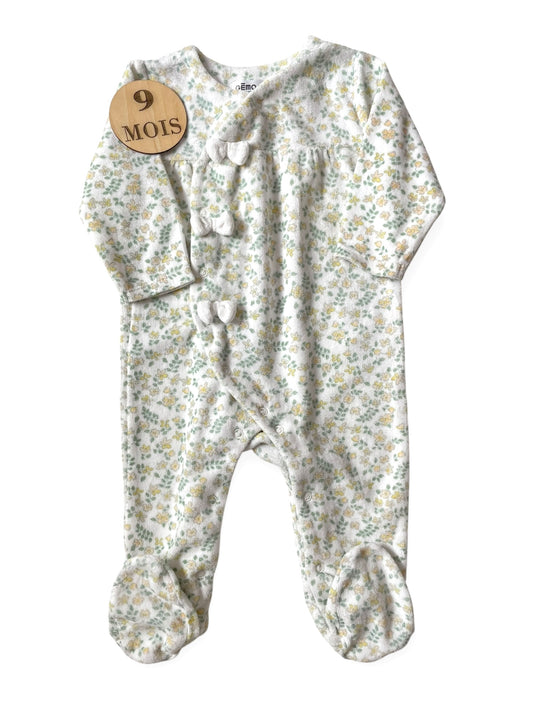 Pyjama velours, fleuri, Gémo