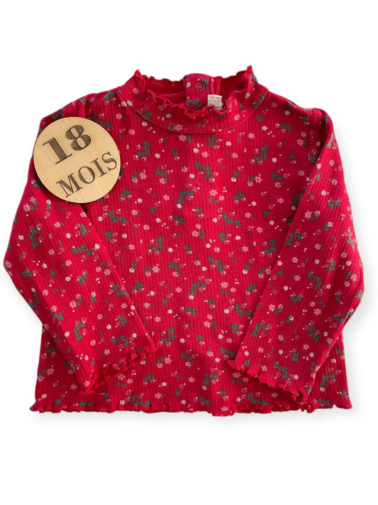 Sous pull cotelé, rouge, DPAM