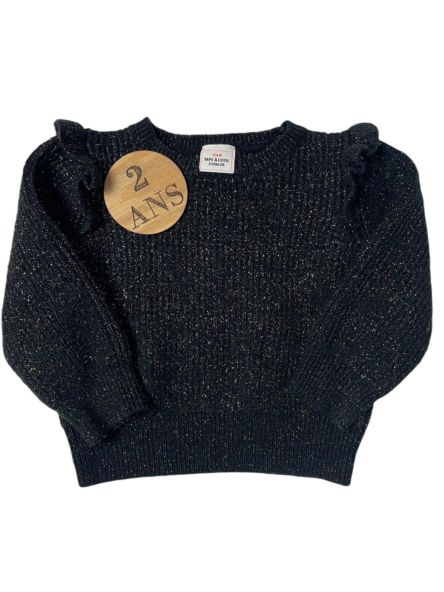 Pull noir, brillant, TAO