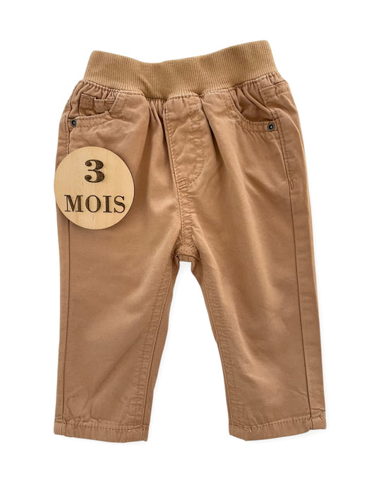 Jean marron clair, taille élastique, NPO