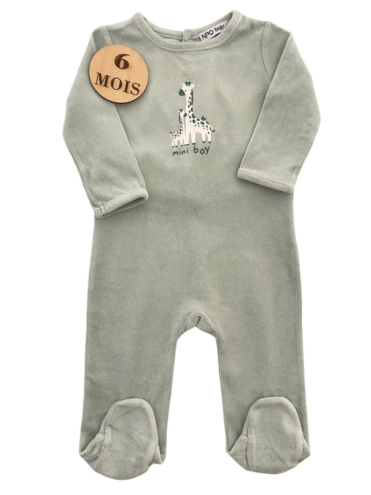 Pyjama velours gris-vert, NPO