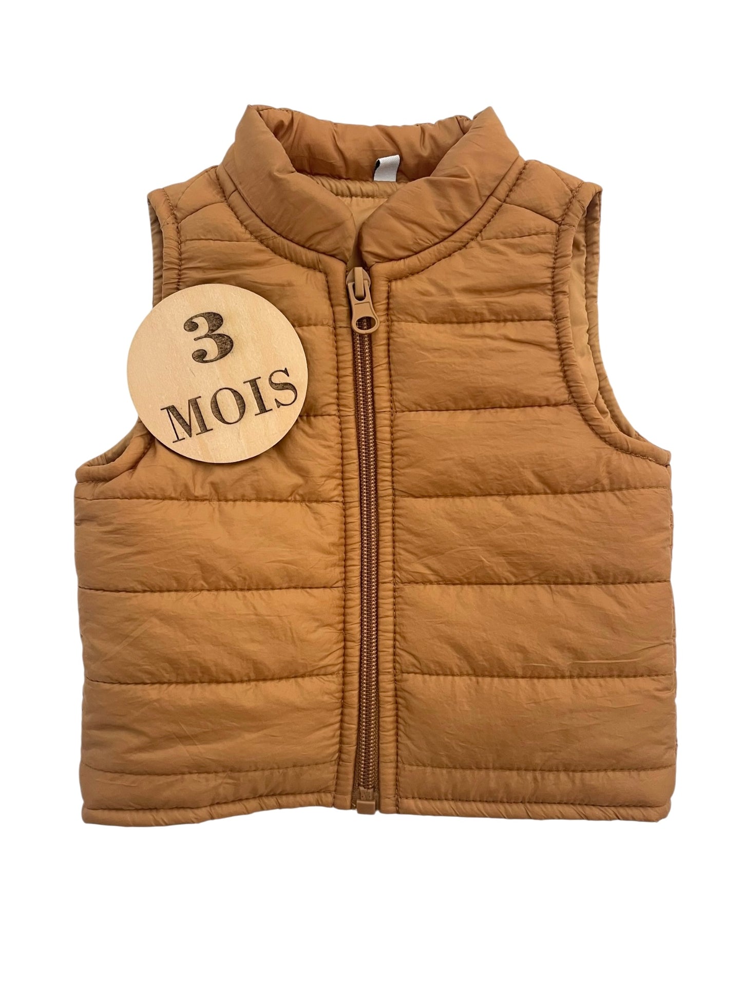 Doudoune sans manche, camel