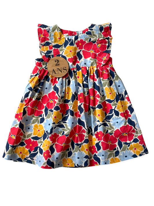 Robe fleurie multicolore