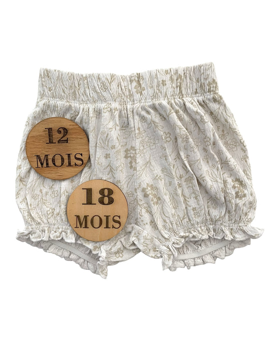 Short gaze de coton, fleuri, Lupilu