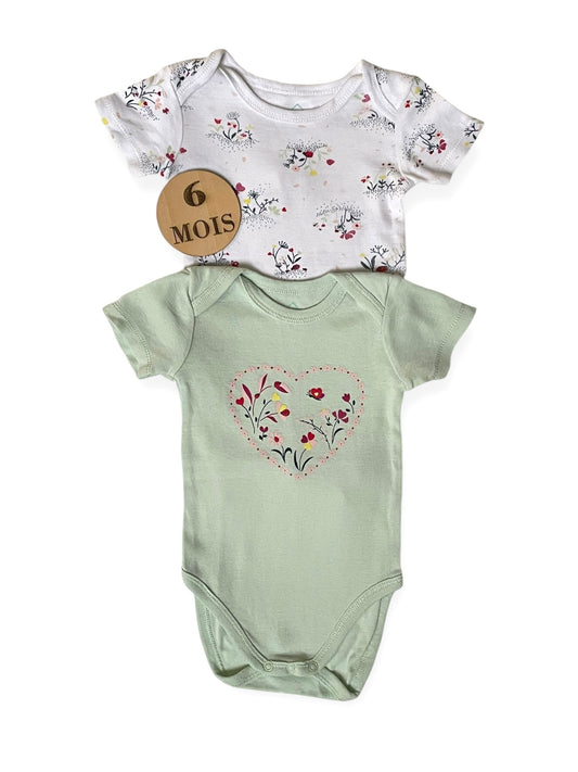 Lot 2 bodies fleuris, TEX