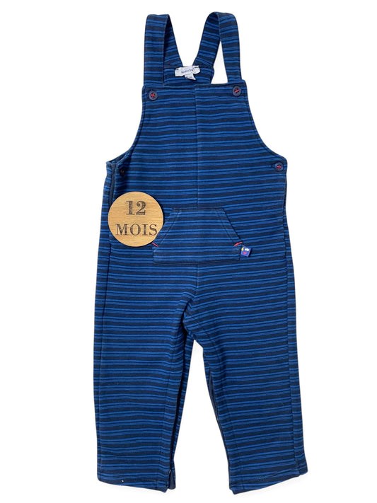 Salopette rayée bleue, Absorba