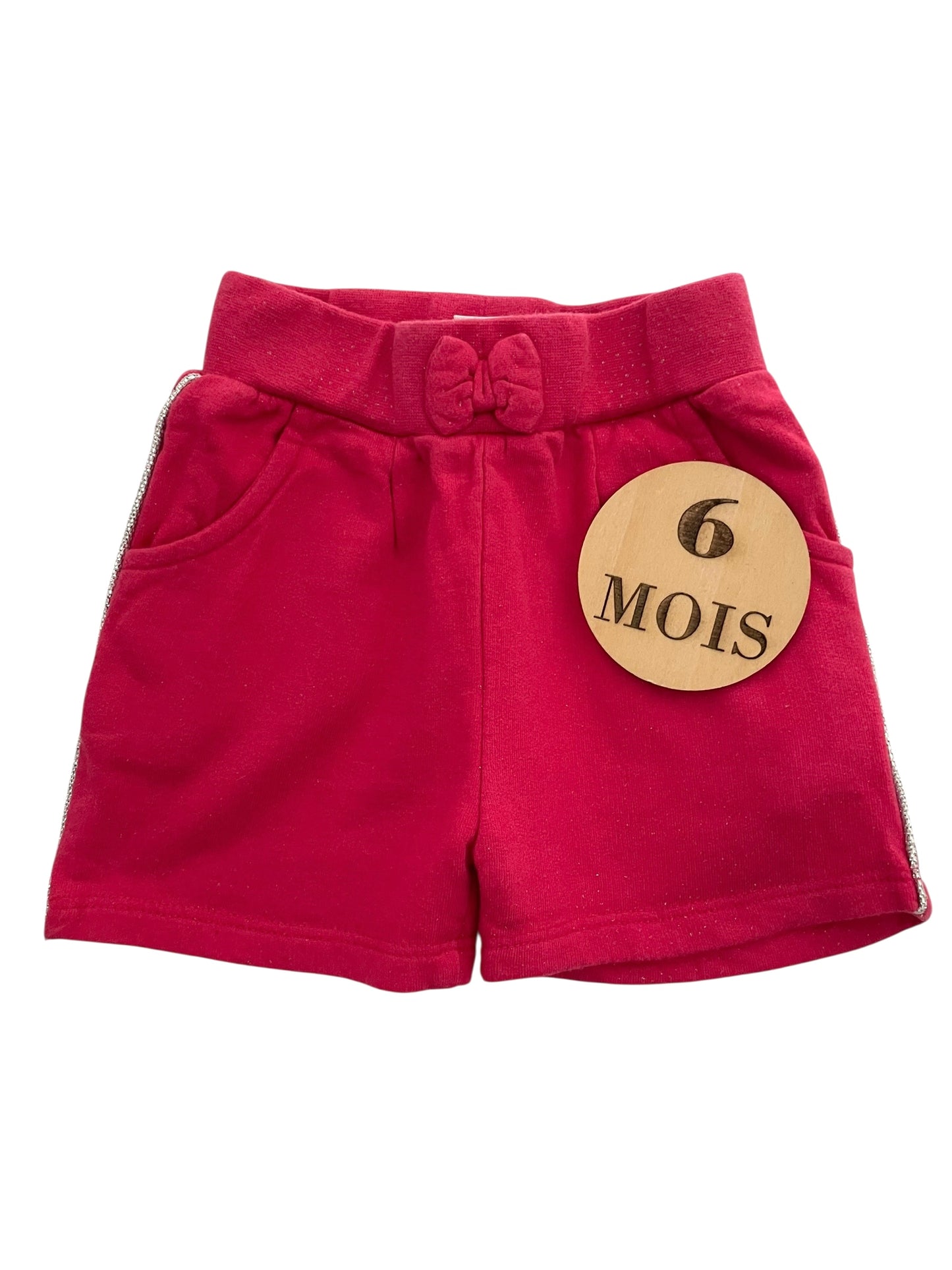 Short molleton framboise , Pommette