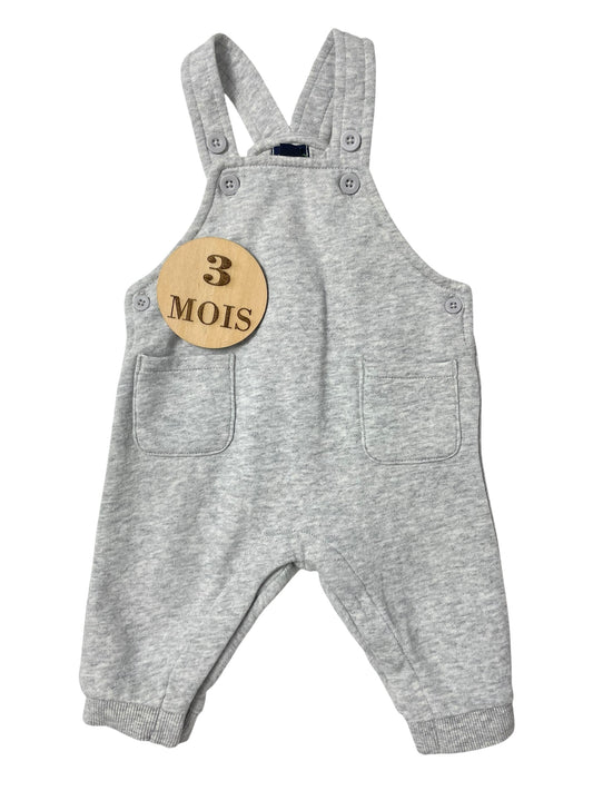 Salopette molleton, grise, Kiabi