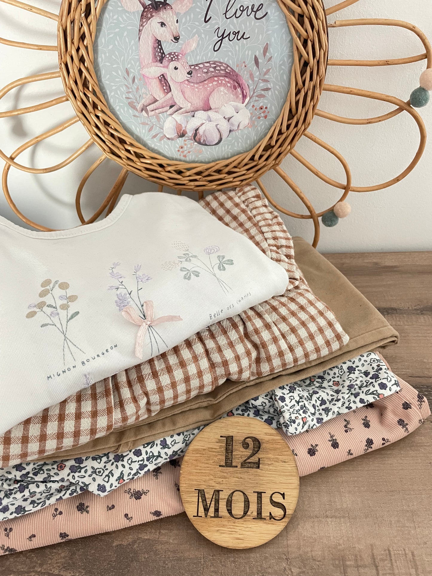 Box 5 pièces, mi-saison, vichy / fleurie, 12 mois
