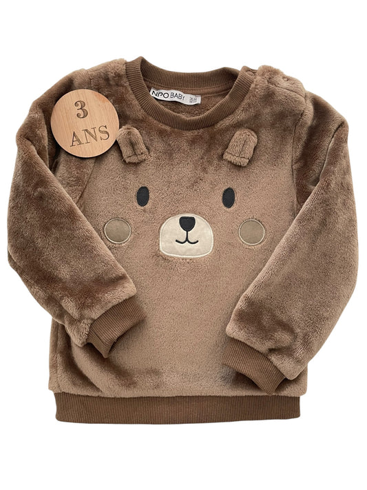Pull polaire, ourson, NPO