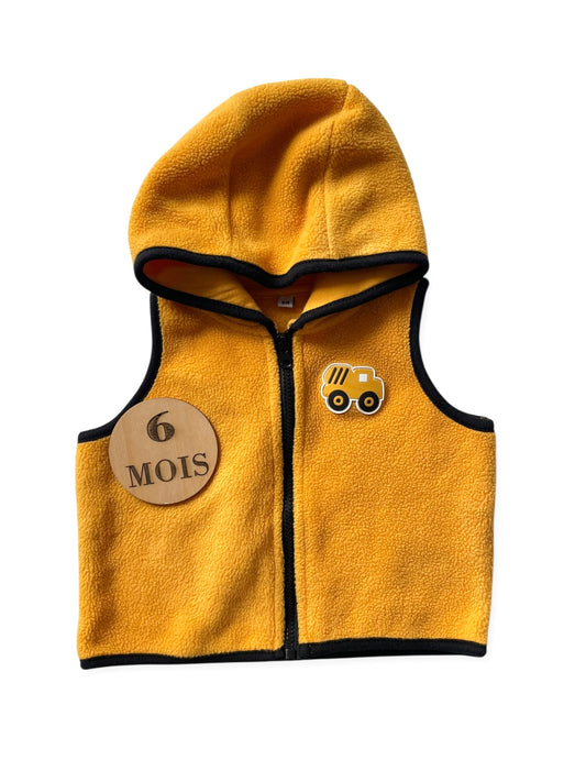 Gilet sans manche à capuche, orange