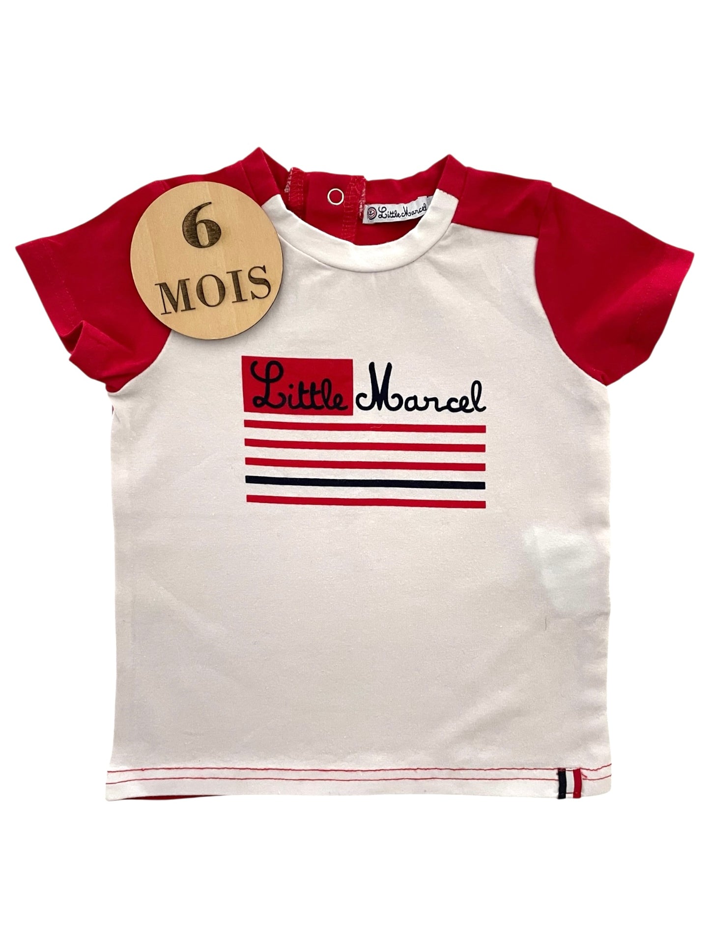 Tee-shirt rouge et blanc, Little Marcel