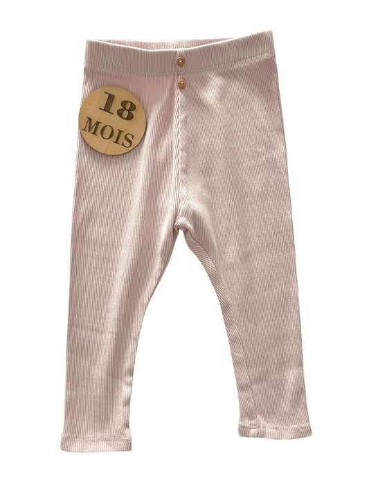 Legging côtelé rose pâle, Kiabi
