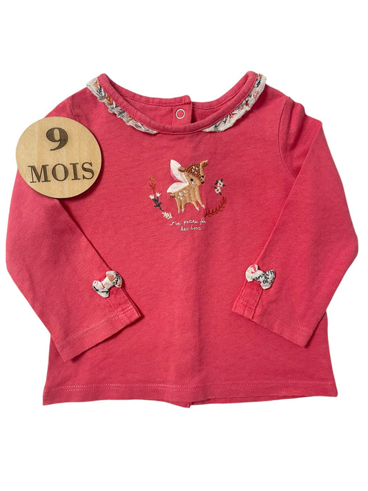 Tee-shirt rose, biche, Sergent Major