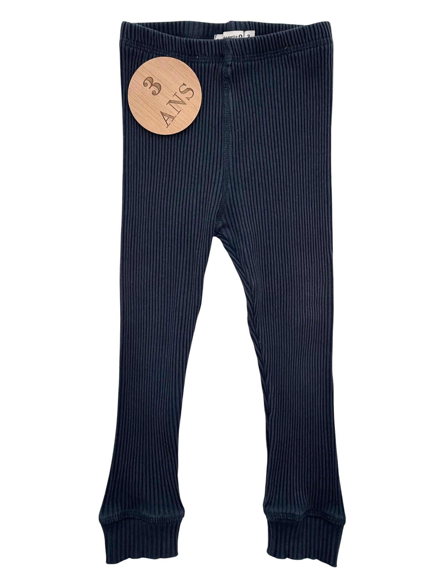 Legging côtelé bleu-marine, Lulu Castagnette