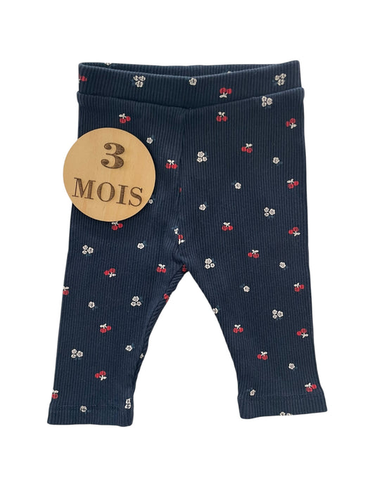 Legging côtelé fleuri, Obaïbi