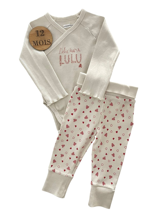 Ensemble body et legging côtelés, Lulu Castagnette
