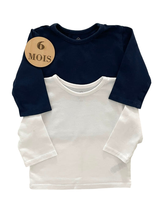 Lot 2 tee-shirts, unis, TEX
