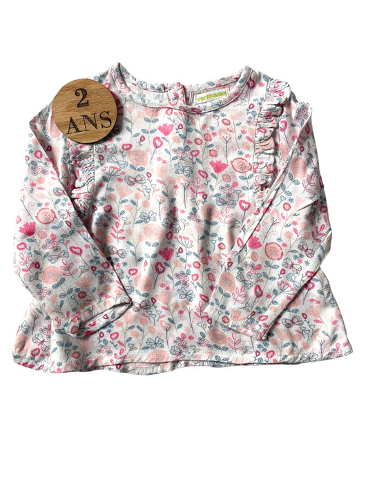 Blouse fleurie, Vertbaudet