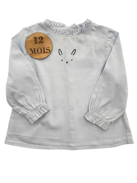 Tunique bleue, lapin, Kiabi