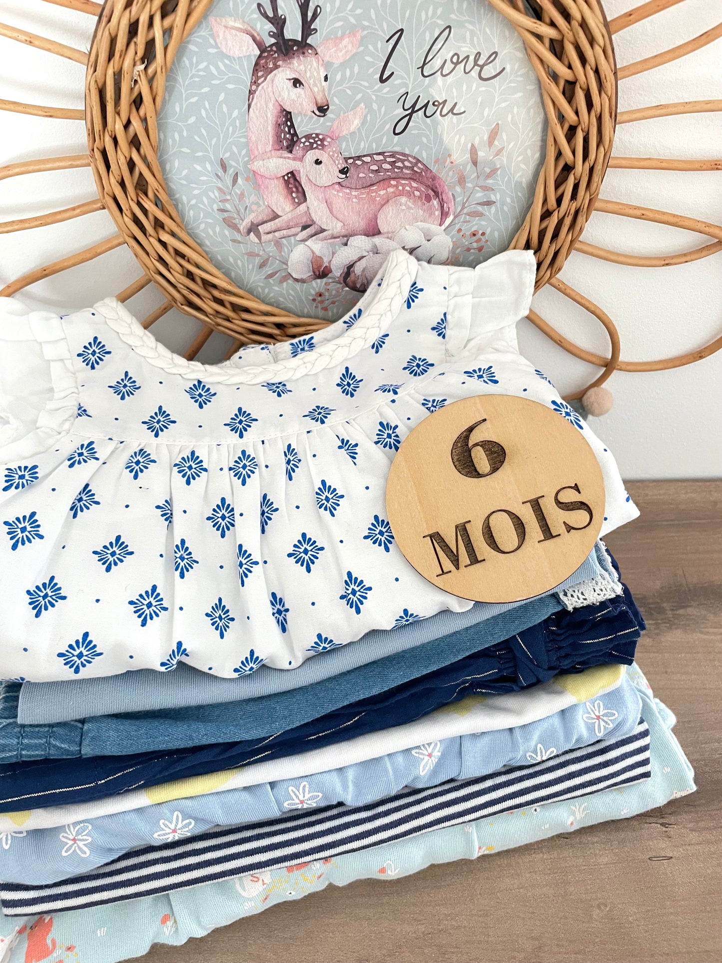Box 8 pièces, été, 6 mois (bleu / blanc)