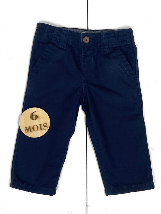 Pantalon chino, bleu-marine, doublé, Bout’chou