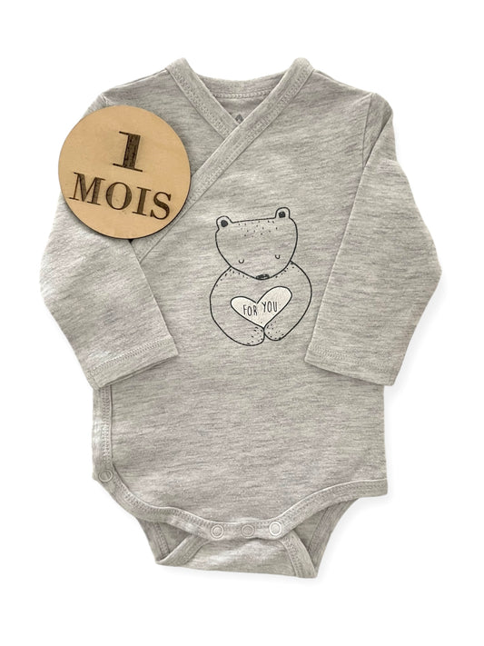 Body gris, ourson, TAO