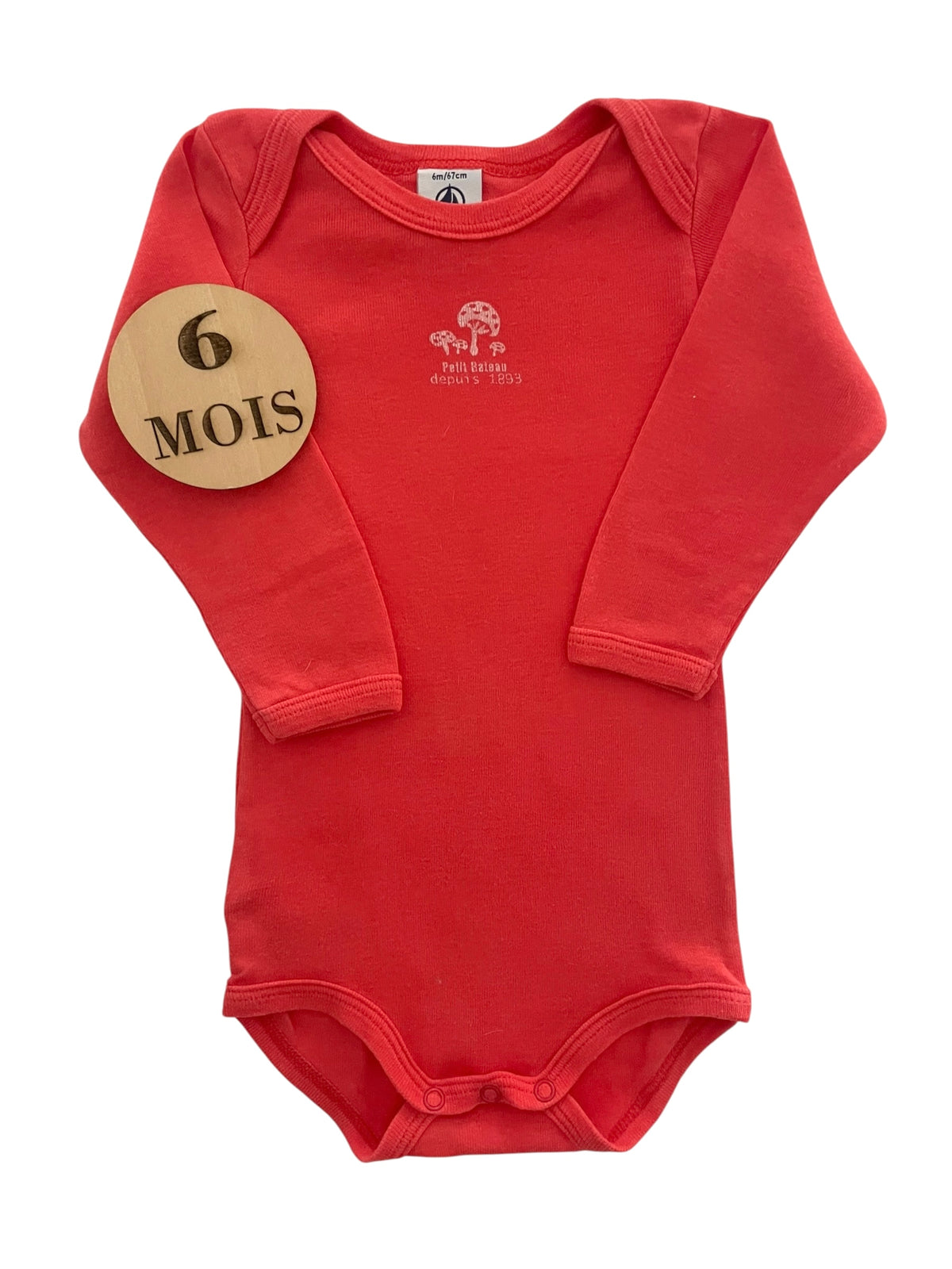 Body rouge, champignons, Petit Bateau