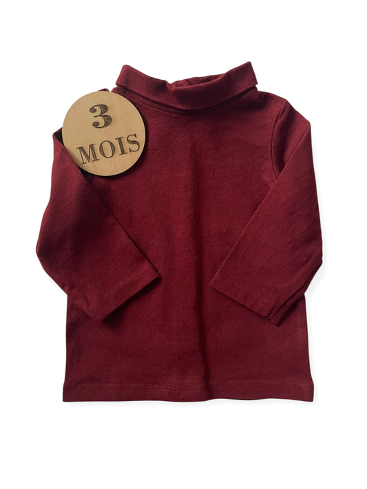 Sous-pull bordeaux/ rouille , Kiabi