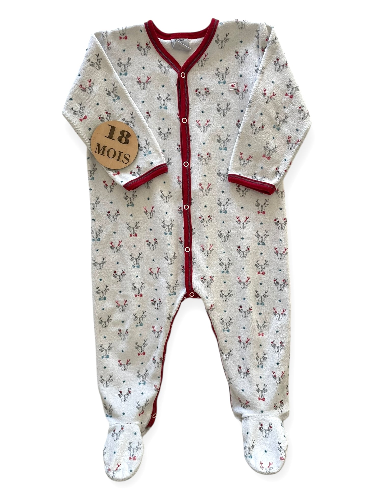 NOËL - Pyjama velours, Rennes, Petit Bateau