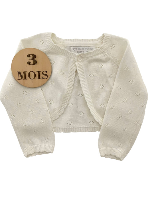 Gilet court, écru, Primark