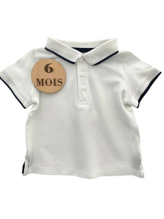 Polo blanc et noir, Kiabi