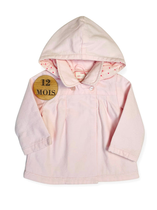 Manteau rose, doublé coton, Obaibi