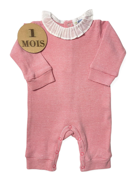 Combipantalon rayée rose, Bout’chou