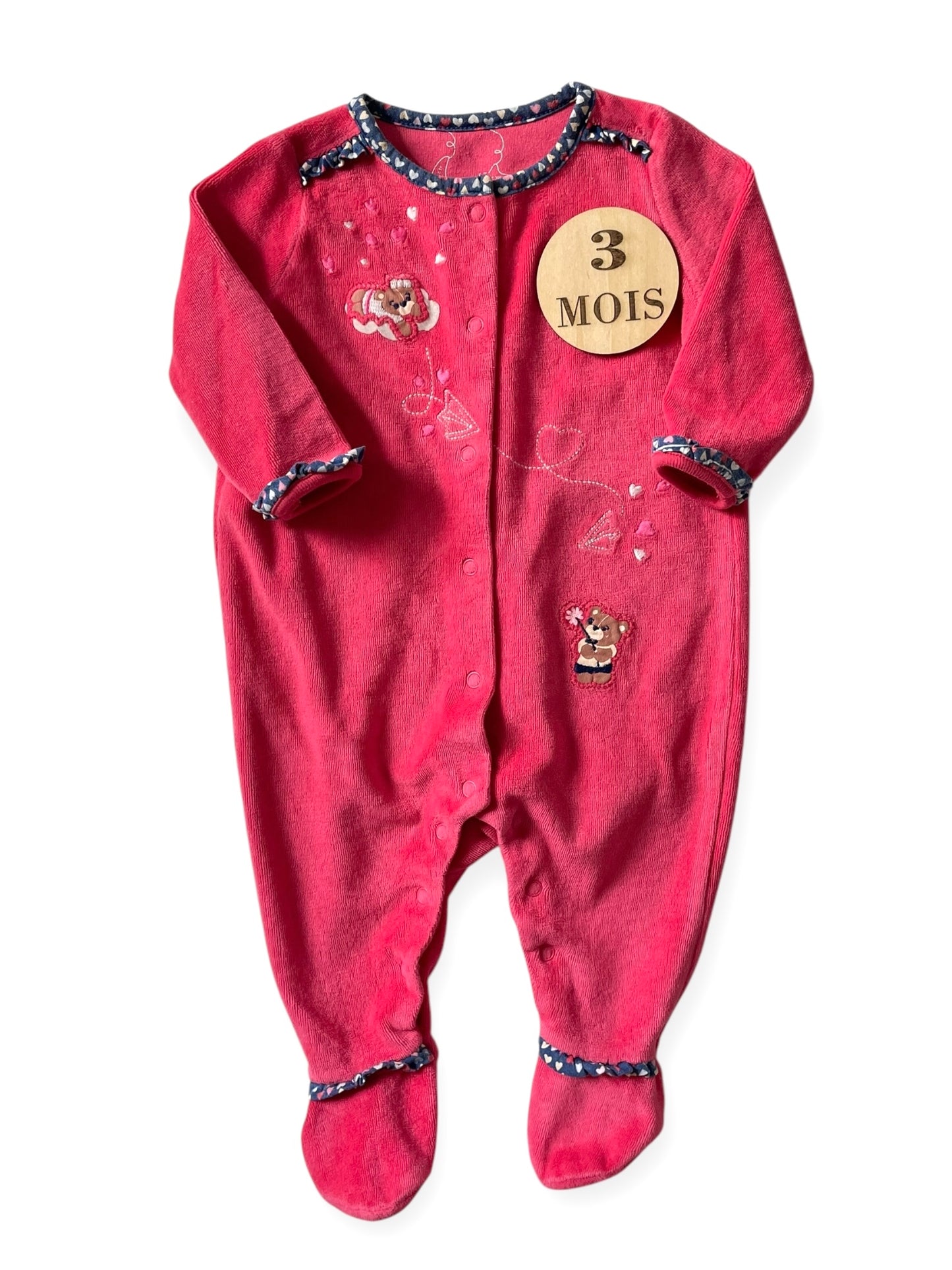 Pyjama velours framboise, Sergent Major