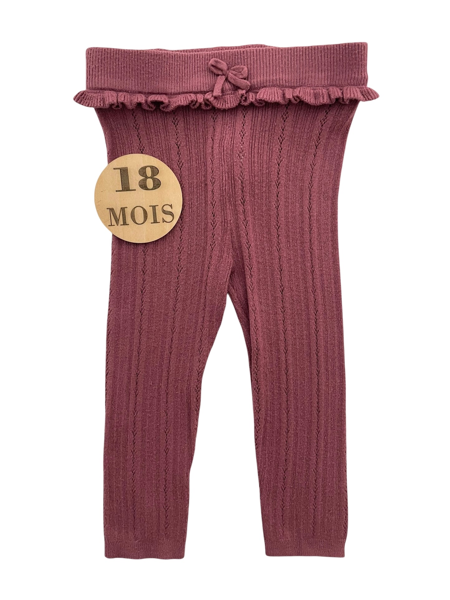 Legging en mailles, rose foncé, Kiabi