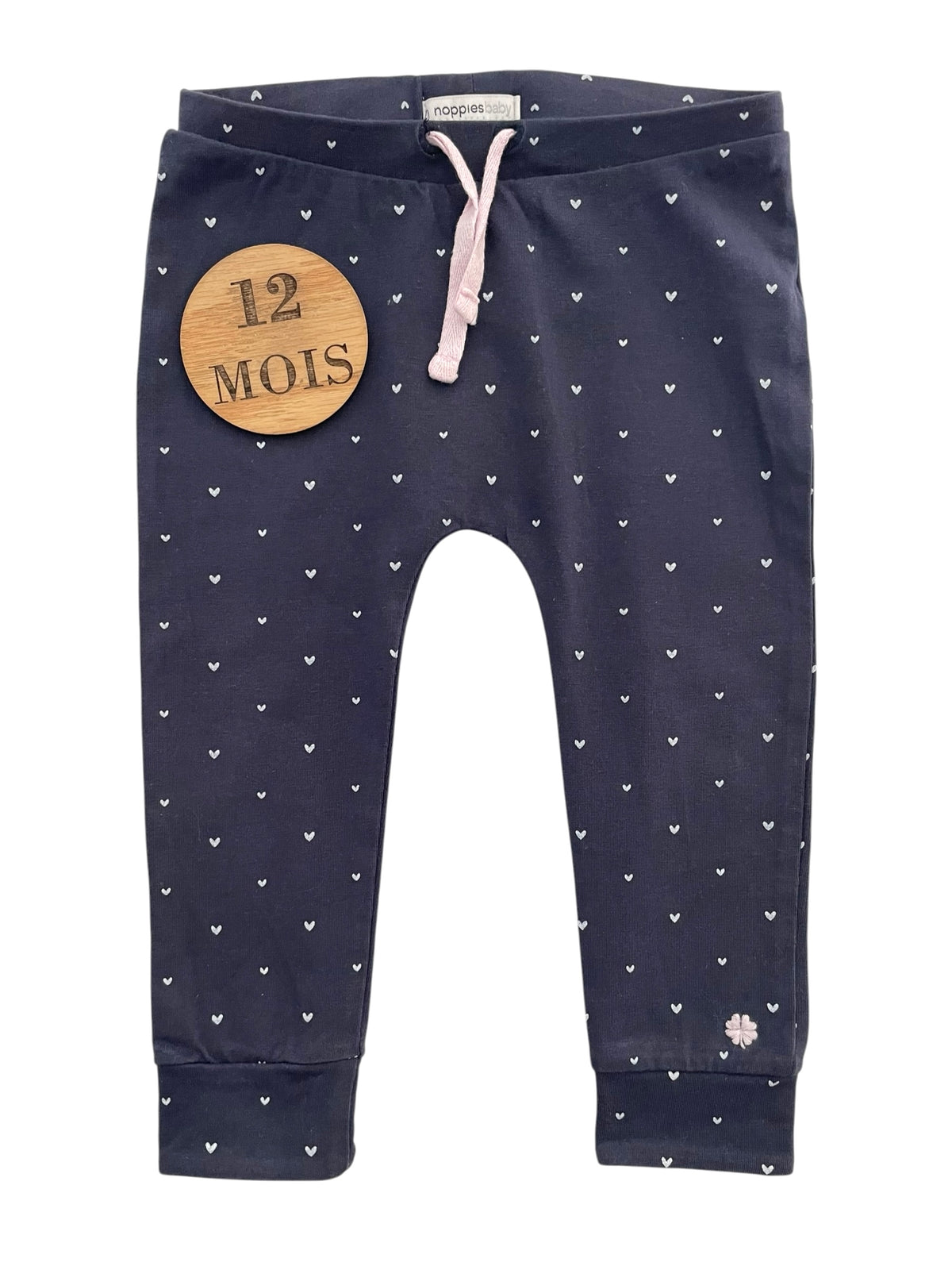Legging bleu-marine, cœurs, noppie’s
