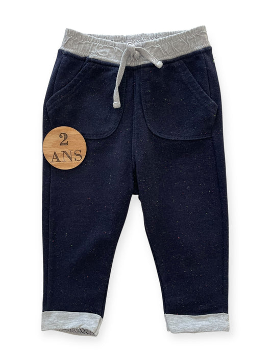 Jogging bleu-marine, points multicolores, TAO