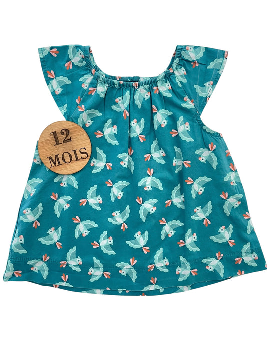 Blouse sans manche, bleue, Obaïbi