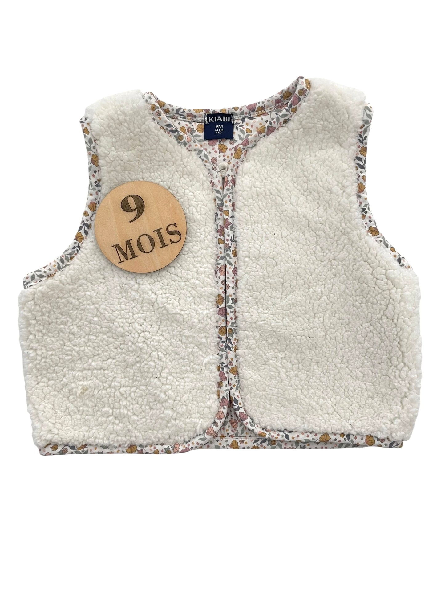 Gilet de berger, doublure fleurie, Kiabi