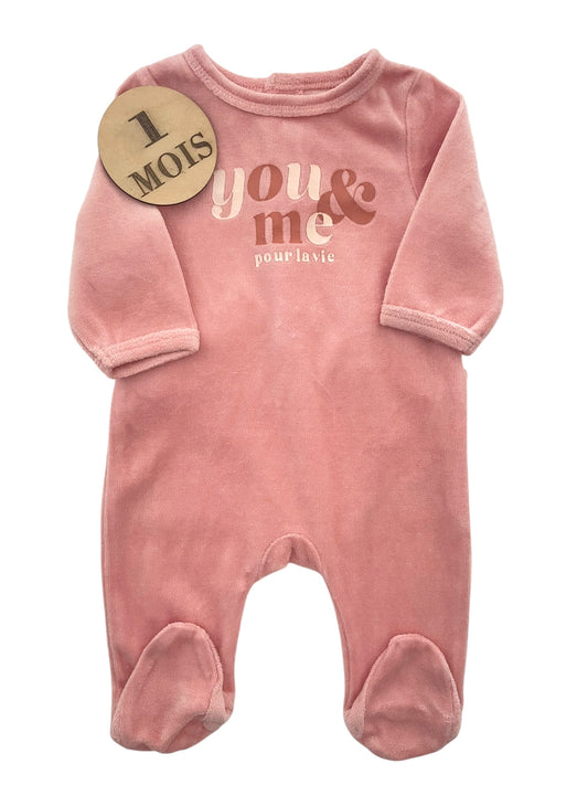 Pyjama velours rose, Gémo