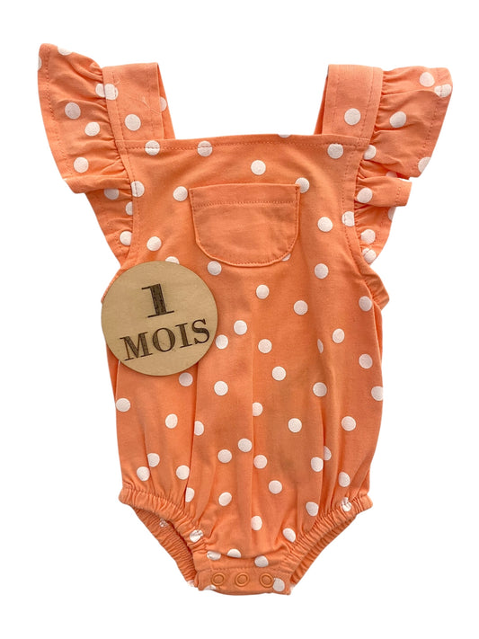 Barboteuse orange à pois, Ergee