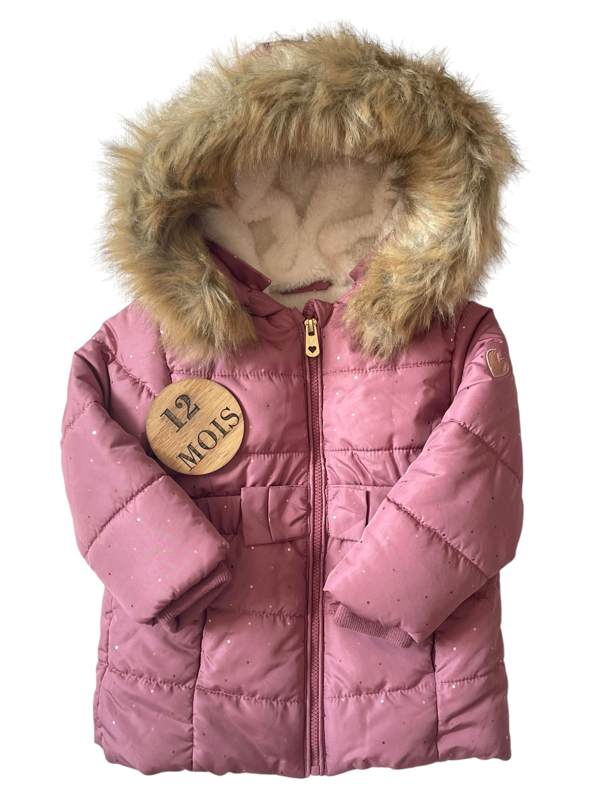 Manteau imperméable, doublé polaire, rose, Staccato